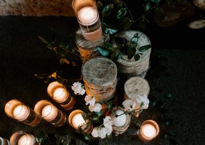 indoor wedding decor candles