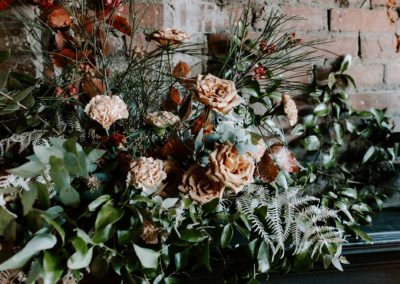 green floral arrangement wedding