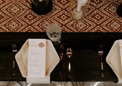 wedding table setting decor
