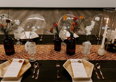 elegant indoor wedding place setting affordable